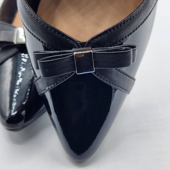 Peerage Sammy 2 Women's Wide Width 8.5 Slingback Low Heel Leather Dress Shoes - Picture 2 of 9